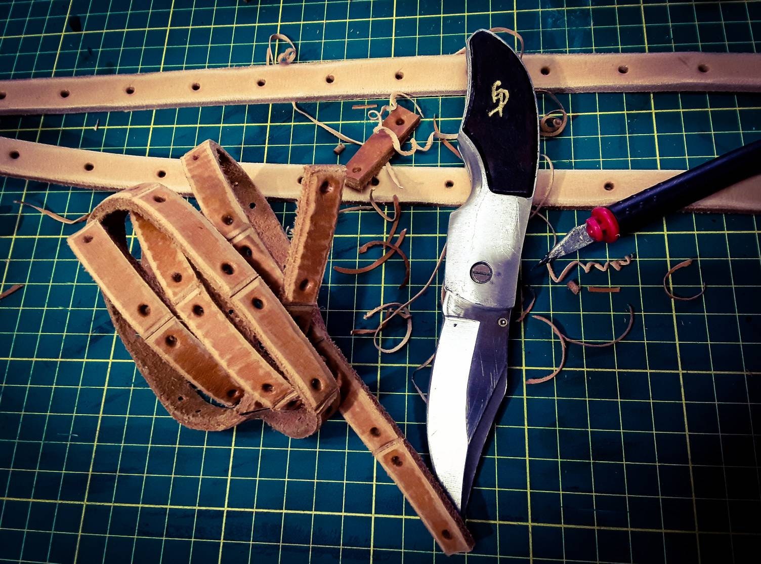 ishaor brown leather belt mens buckle art design original fashion piece