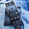 handmade brown gray leather belt for men perfect for jeans fashion accessories and unique gift