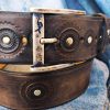 ishaor biker style brown leather belt motorcycle gear design ishaor biker style brown leather belt motorcycle gear design