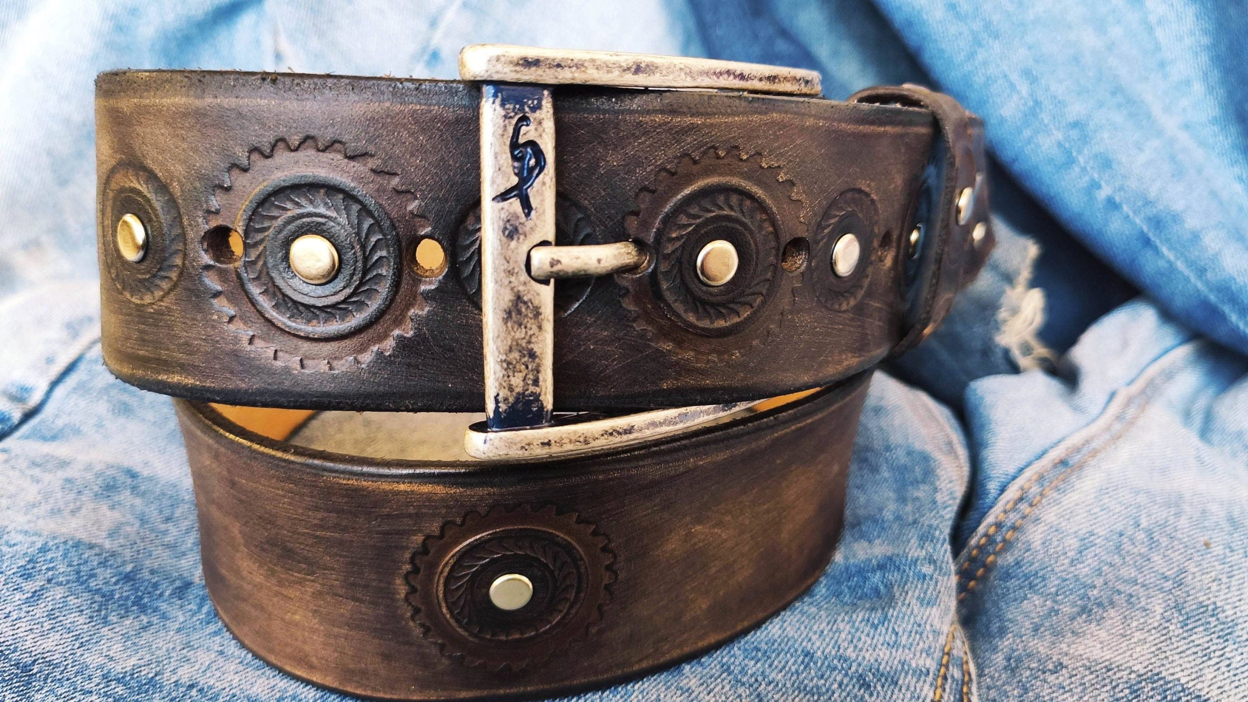 ishaor biker style brown leather belt motorcycle gear design ishaor biker style brown leather belt motorcycle gear design