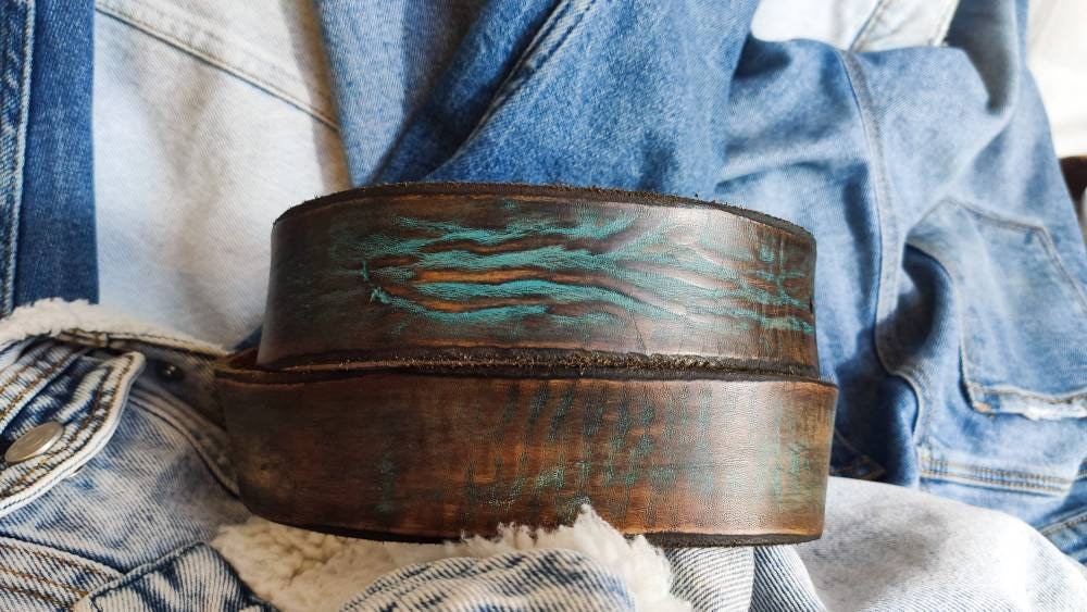 mens vintage leather belt customizable gift for him christmas must have