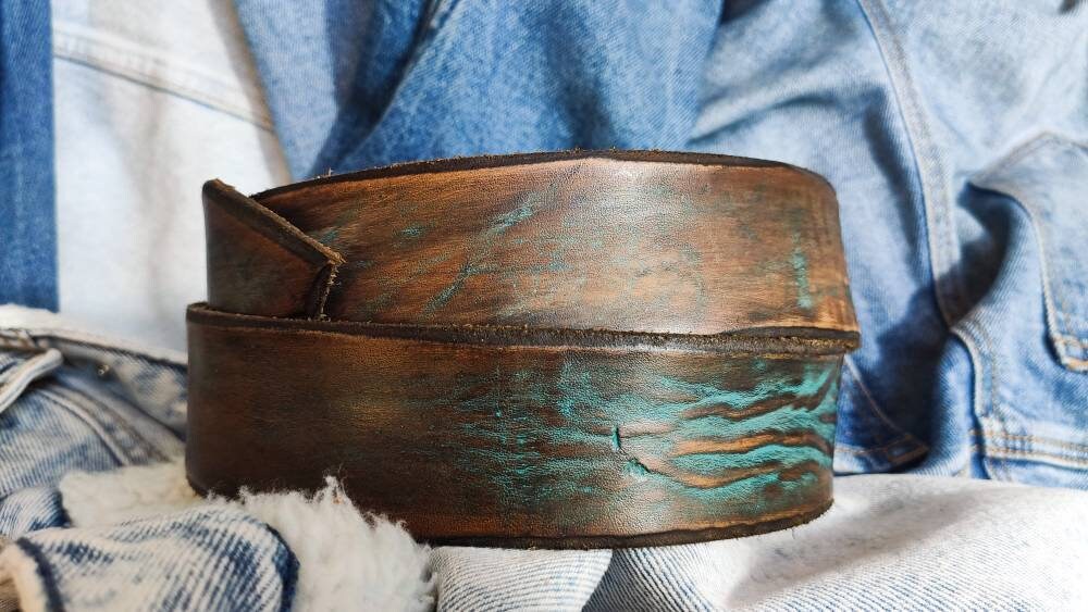 mens vintage leather belt customizable gift for him christmas must have