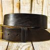 ishaor handmade brown leather rodeo style belt high quality for everyday wear