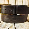 ishaor handmade brown leather rodeo style belt high quality for everyday wear