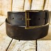 ishaor handmade brown leather rodeo style belt high quality for everyday wear