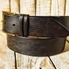 ishaor handmade brown leather rodeo style belt high quality for everyday wear